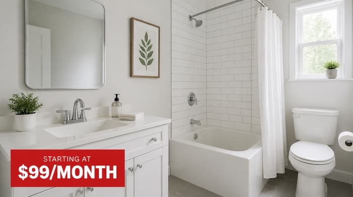 Renovated Ottawa bathroom — full reno from $99/month